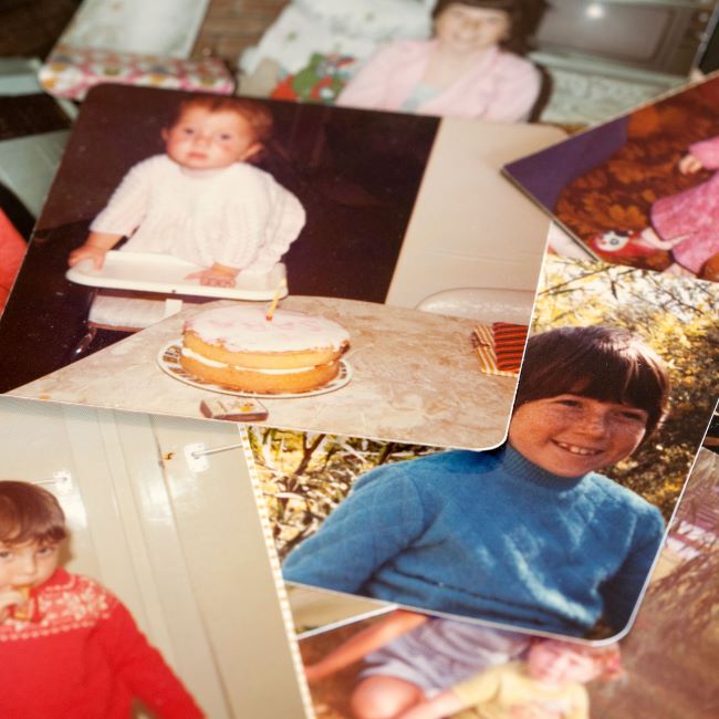 A collection of old family photographs